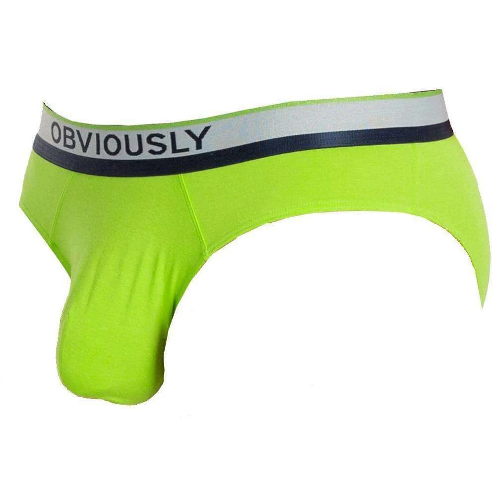 Obviously PrimeMan AnatoMAX Brief - Lime Green 5 Obviously PrimeMan AnatoMAX Brief - Lime Green - Image 3