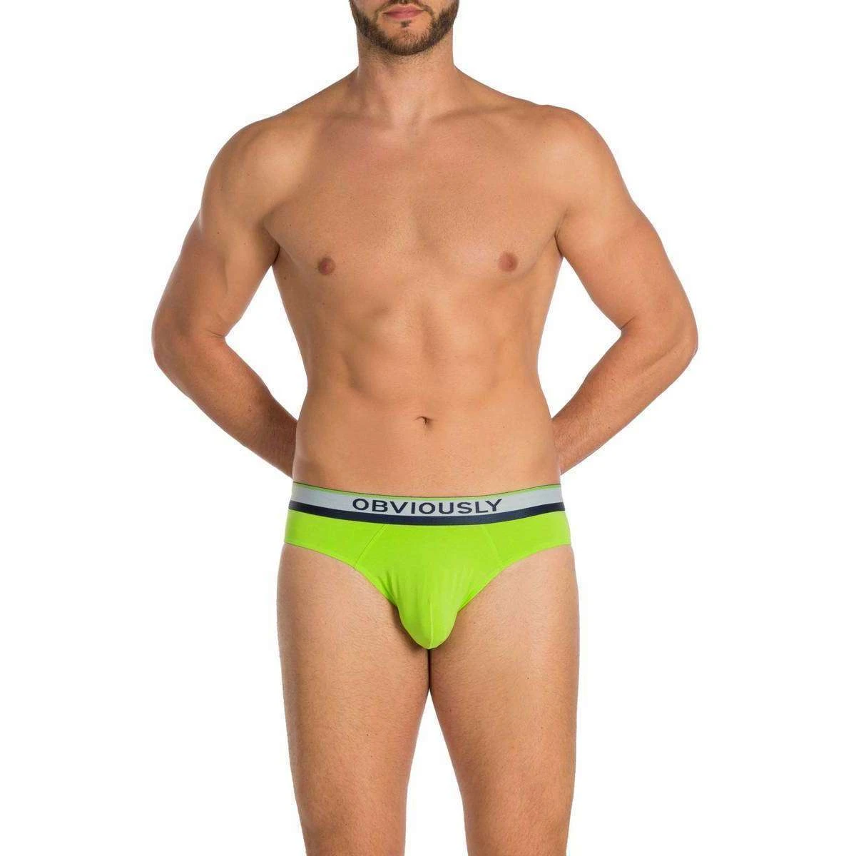 Obviously PrimeMan AnatoMAX Brief - Lime Green 6 Obviously PrimeMan AnatoMAX Brief - Lime Green - Image 4