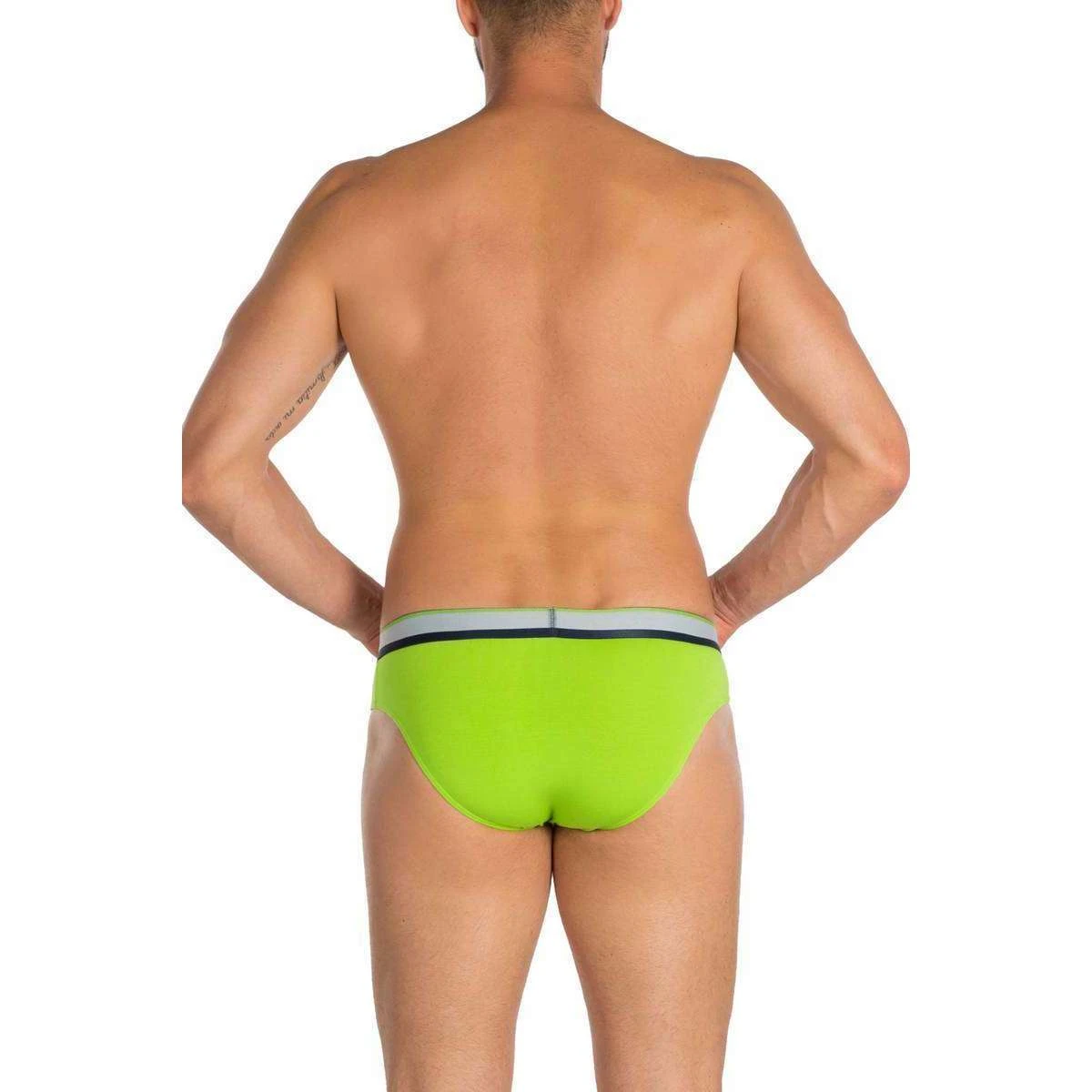 Obviously PrimeMan AnatoMAX Brief - Lime Green 7 Obviously PrimeMan AnatoMAX Brief - Lime Green - Image 5