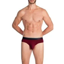 Obviously PrimeMan AnatoMAX Brief - Maroon Red -Bown Of London shop obviously primeman anatomax brief maroon red 31036855