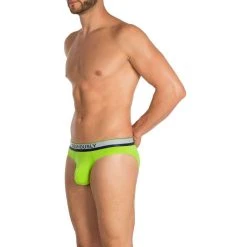 Obviously PrimeMan AnatoMAX Hipster Brief - Lime Green -Bown Of London shop obviously primeman anatomax hipster brief lime green 31036934