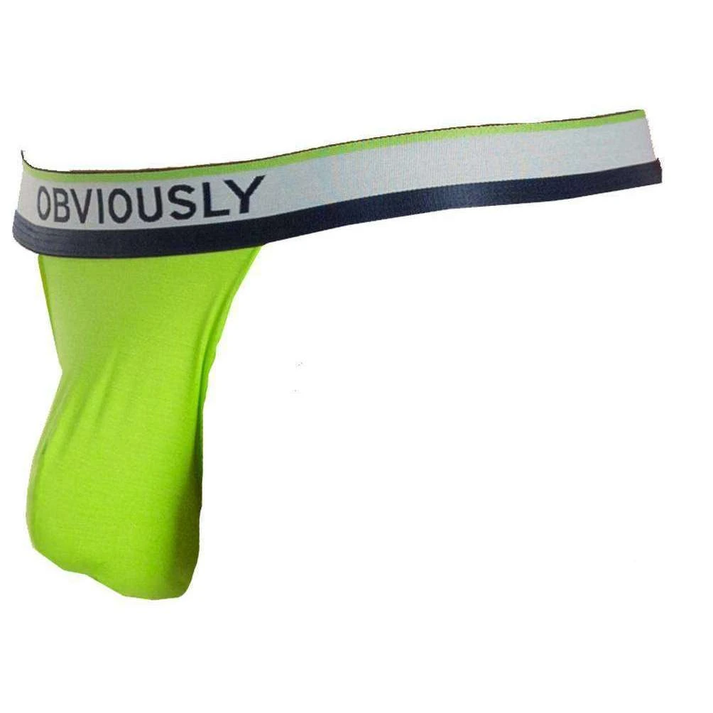 Obviously PrimeMan AnatoMAX Thong - Lime Green 4 Obviously PrimeMan AnatoMAX Thong - Lime Green - Image 2