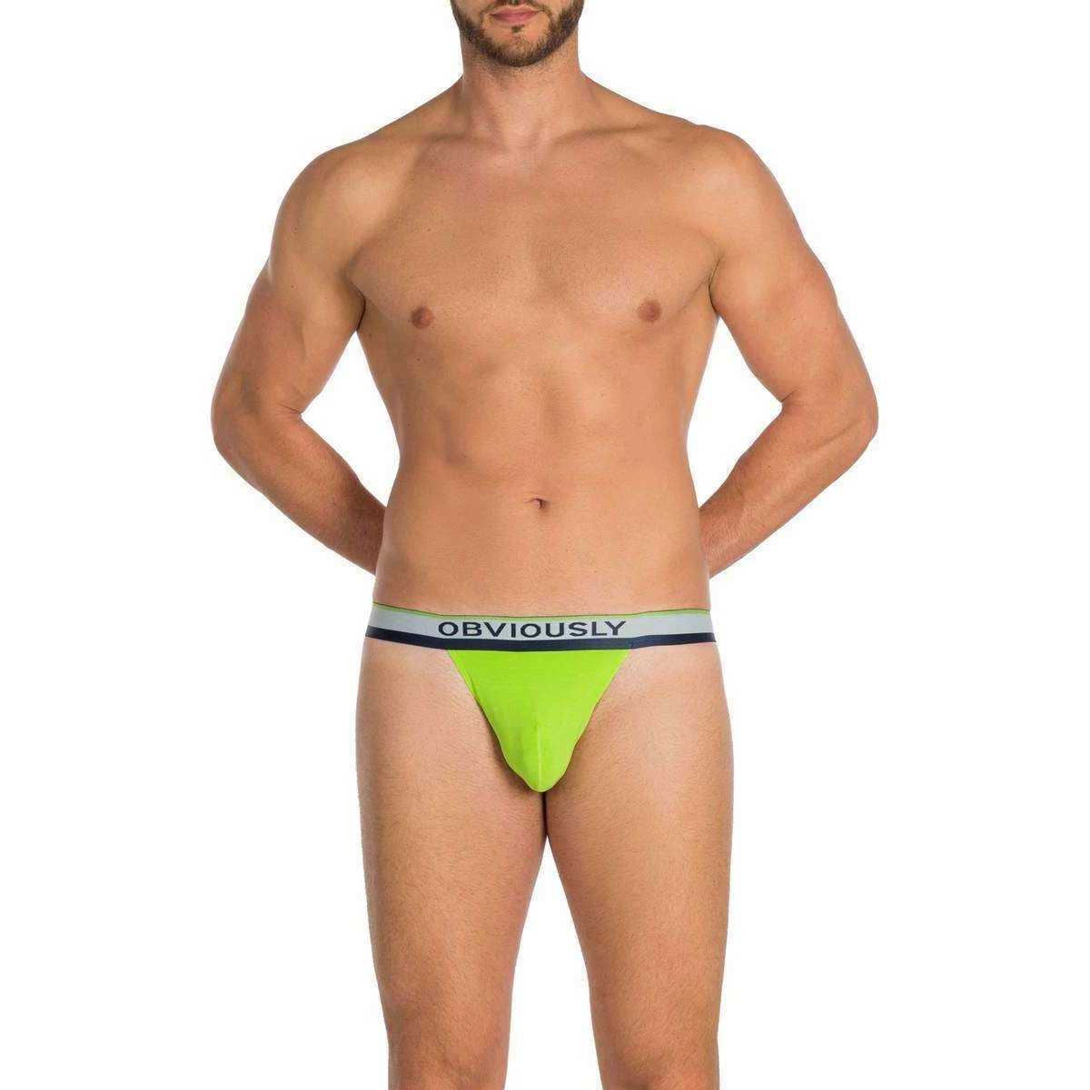 Obviously PrimeMan AnatoMAX Thong - Lime Green 5 Obviously PrimeMan AnatoMAX Thong - Lime Green - Image 3