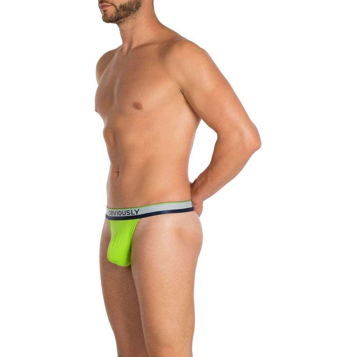 Obviously PrimeMan AnatoMAX Thong - Lime Green 6 Obviously PrimeMan AnatoMAX Thong - Lime Green - Image 4