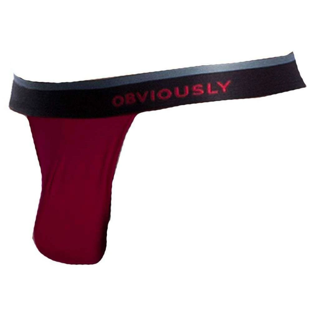 Obviously PrimeMan AnatoMAX Thong - Maroon Burgundy 4 Obviously PrimeMan AnatoMAX Thong - Maroon Burgundy - Image 2