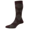 Pantherella Abdale Merino Wool Argyle Socks - Maroon -Bown Of London shop pantherella abdale merino wool argyle socks maroon 31037534