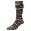 Pantherella Bradstock Traditional Fair Isle Cashmere Socks - Light Olive Mix -Bown Of London shop pantherella bradstock traditional fair isle cashmere socks light olive mix 32349384