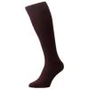 Pantherella Danvers Rib Cotton Lisle Over The Calf Socks - Burgundy -Bown Of London shop pantherella danvers rib cotton lisle over the calf socks burgundy 31037568