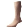 Pantherella Danvers Rib Cotton Lisle Socks - Ligh Khaki -Bown Of London shop pantherella danvers rib cotton lisle socks ligh khaki 31037579
