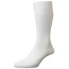 Pantherella Danvers Rib Cotton Lisle Socks - White -Bown Of London shop pantherella danvers rib cotton lisle socks white 31037586