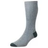 Pantherella Hamada Contrast Heel And Toe Linen Blend Socks - Teal -Bown Of London shop pantherella hamada contrast heel and toe linen blend socks teal 32355295