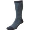 Pantherella Highbury Merino Wool Houndstooth Socks - Navy -Bown Of London shop pantherella highbury merino wool houndstooth socks navy 31037649