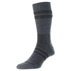 Pantherella Hike Merino Wool Sports Socks - Mid Grey Mix