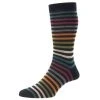 Pantherella Kilburn All Over Stripe Fil D'Ecosse Cotton Socks - Black -Bown Of London shop pantherella kilburn all over stripe fil decosse cotton socks black 32355304