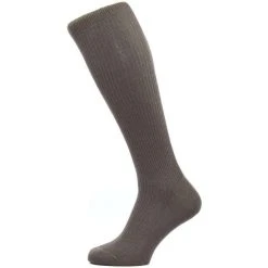 Pantherella Naish Rib Over The Calf Merino Wool Socks - Chocolate