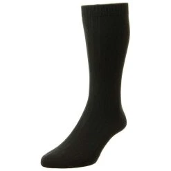 Pantherella Pembrey Sea Island Cotton Socks - Black