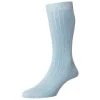 Pantherella Pembrey Sea Island Cotton Socks - Light Blue -Bown Of London shop pantherella pembrey sea island cotton socks light blue 31037729