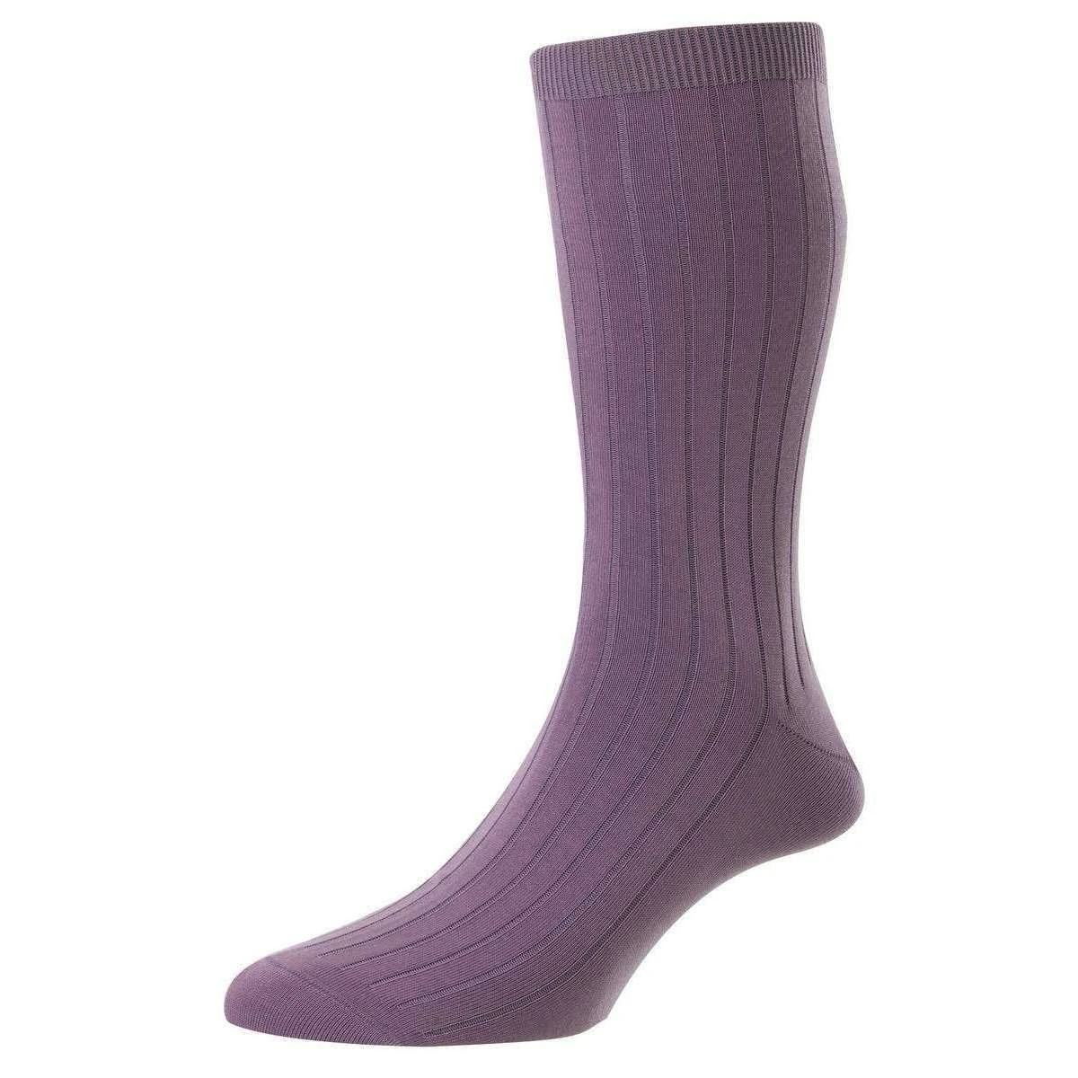 Pantherella Pembrey Sea Island Cotton Socks - Lilac 3 Pantherella Pembrey Sea Island Cotton Socks - Lilac