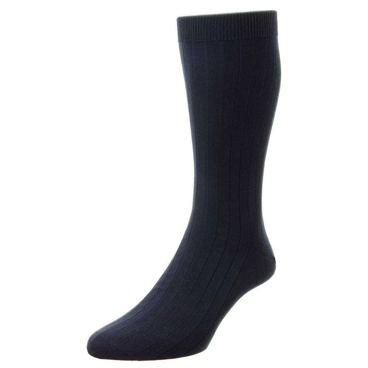 Pantherella Pembrey Sea Island Cotton Socks - Navy 3 Pantherella Pembrey Sea Island Cotton Socks - Navy