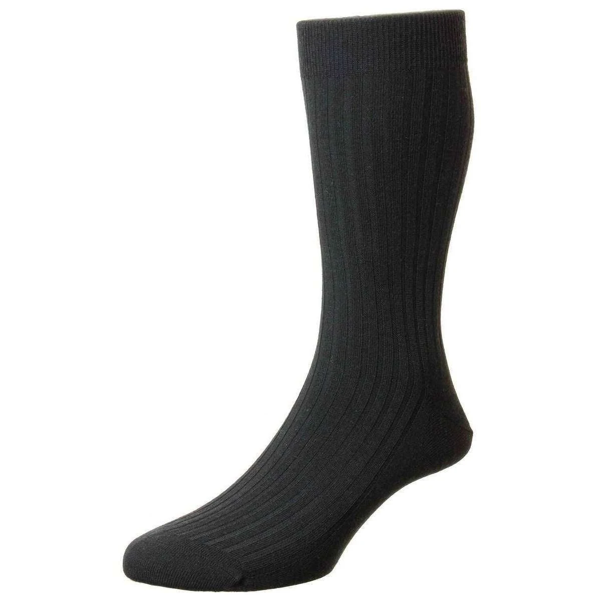 Pantherella Rutherford Merino Royale Socks - Black 3 Pantherella Rutherford Merino Royale Socks - Black