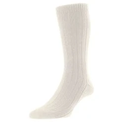 Pantherella Seaford Organic Cotton Socks - Cream