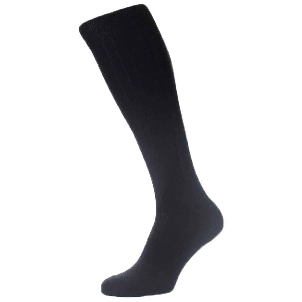 Pantherella Smithfield Merino Wool Over The Calf Socks - Navy 3 Pantherella Smithfield Merino Wool Over The Calf Socks - Navy
