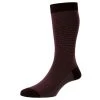 Pantherella Tewkesbury Cotton Fil D'Ecosse Socks - Burgundy -Bown Of London shop pantherella tewkesbury cotton fil decosse socks burgundy 31037837
