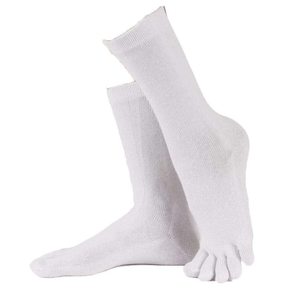 Toe Toe TOETOE Essential Mid Calf Socks - White 5 Toe Toe TOETOE Essential Mid Calf Socks - White - Image 3