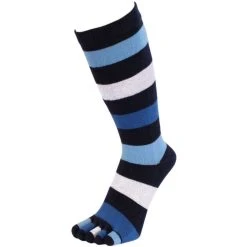 Toe Toe TOETOE Stripy Denim Toe Socks - Blue